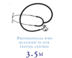 3.5m Professionals who qualified in our testing centres