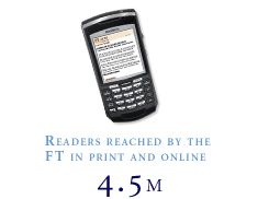 4.5m Readers reached by the FT in print and online